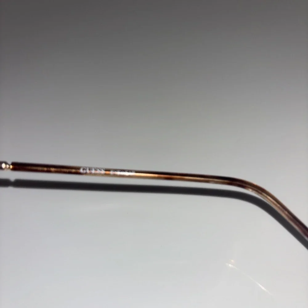 FRAMES ONLY Eyeglasses GUESS Unisex Geometric Brown Rose Gold Acetate VTG Y2K